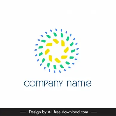 logo buat jasa print template elegant modern flat circle flowers layers sketch 