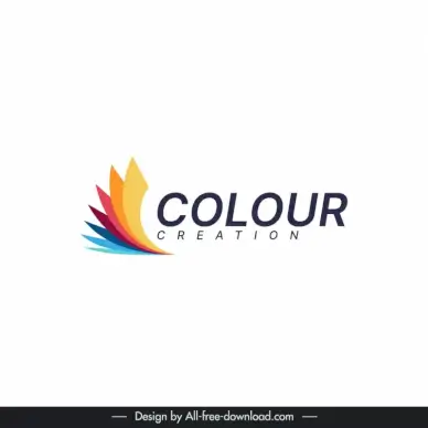 logo colour creation template dynamic 3d paper pages