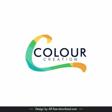 logo colour creation template dynamic curves texts