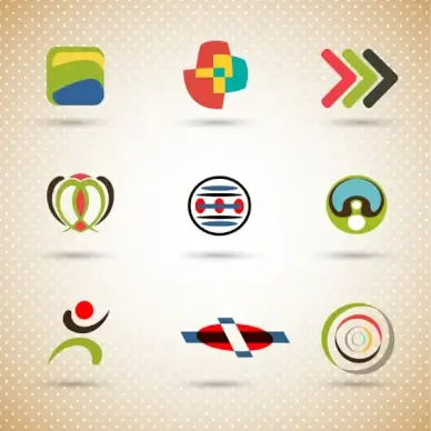 logo design element with abstract style illustration