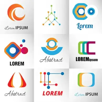 logo design elements illustration with abstract style