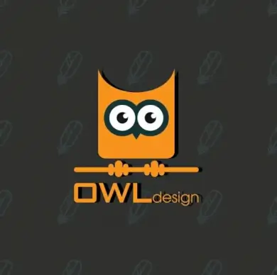 logo design yellow owl icon