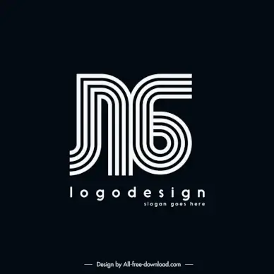 logo j16 template flat black white lines