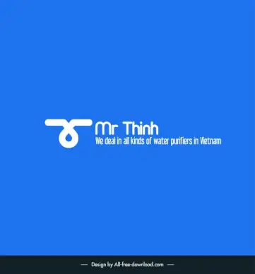 logo kinds of water purifiers template modern flat design 