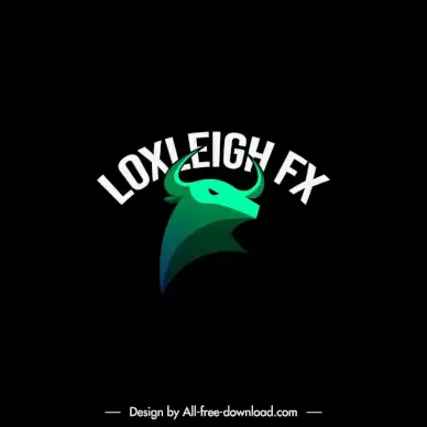 logo loxleigh fx logotype buffalo head sketch dark design