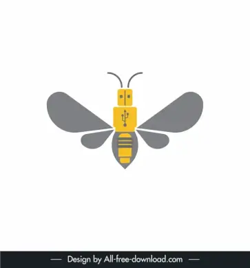 logo maptech electric accessories usb charger data cable template symmetric butterfly shape layout