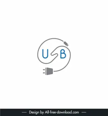 logo maptech template electric accessories usb charger data cable sketch 