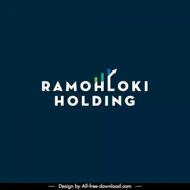 logo ramohloki template elegant modern text chart elements sketch