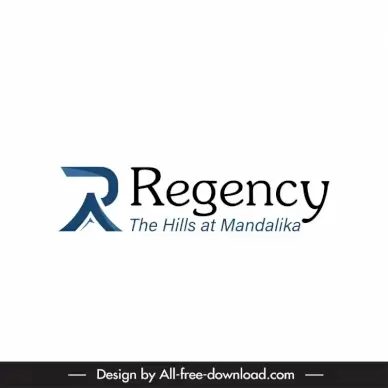 logo regency the hills at mandalikan logotype elegant flat texts stylization 