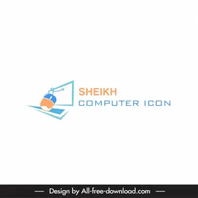 logo sheikh computer template computing mouse texts sketch