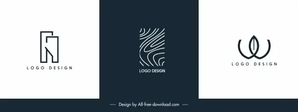 logo templates flat texts shapes abstract design