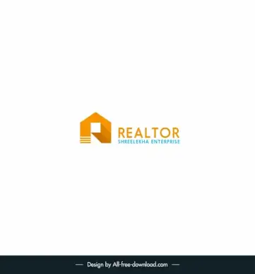 logo which indicates realtor template elegant stylized text design 