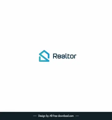 logo which indicates realtor template flat elegant stylized texts decor
