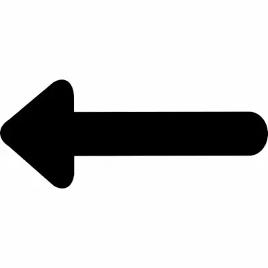 long arrow alt left flat black sign