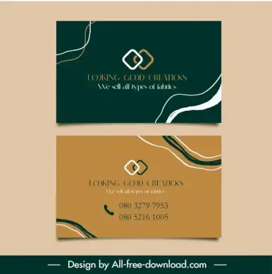 looking good creations business card template modern flat geometry  curves decor 