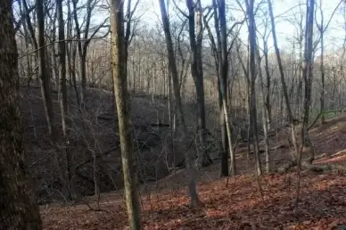 looking into the valley at bellevue state park iowa