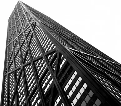 looking up at skyscraper tower