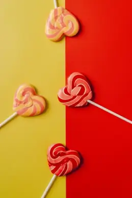 love picture elegant closeup heart shape candies