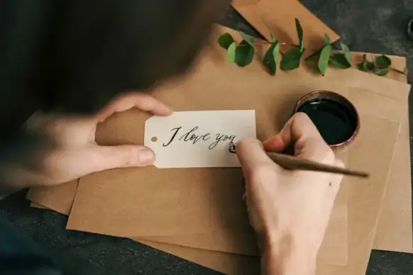 love picture man writting romantic letter