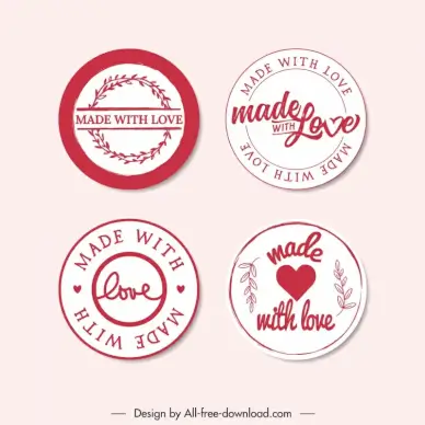   love stamps templates elegant flat leaf hearts decor