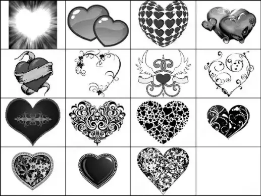 lovely hearts brush