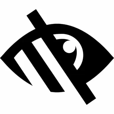 Low vision eye dangerous warming flat sign