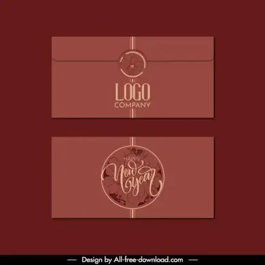 lucky money envelope template elegant classic flowers circle