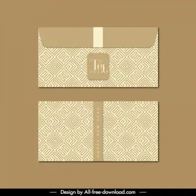 lucky money envelope template elegant classic geometry