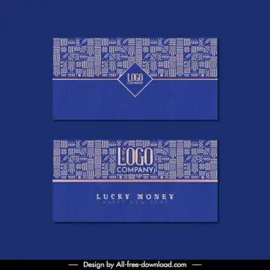 lucky money envelope template flat geometry layout