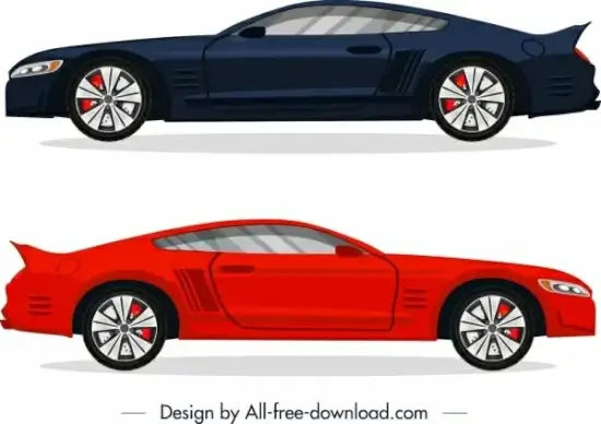 luxury car advertising background blue red decor