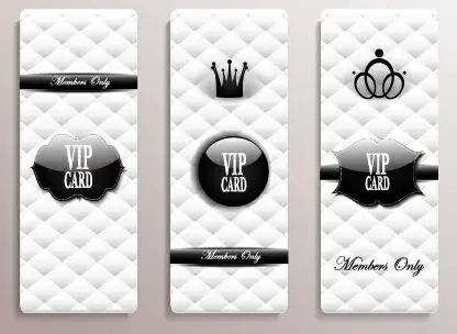 luxury vip cards set vector
