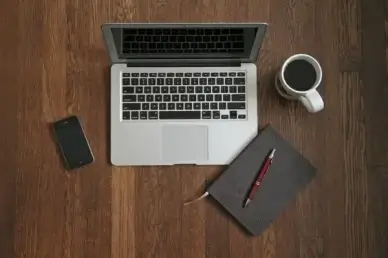 macbook laptop with iphone coffee 038 journal
