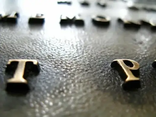 macro bronze plaque marker