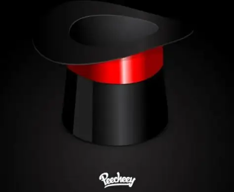 magician hat on the dark background
