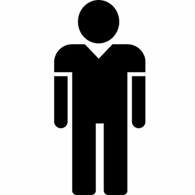 male sign icon flat silhouette symmetric geometric outline