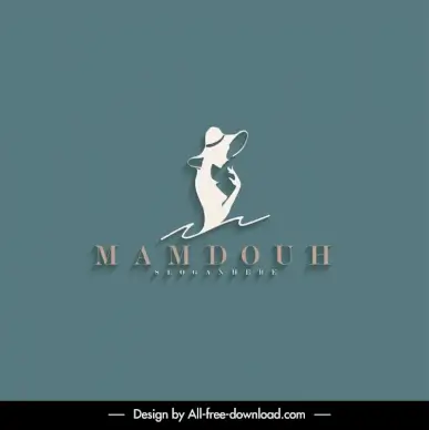 mamdouh company logo template flat silhouette outline