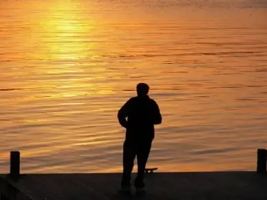 man lonely standing