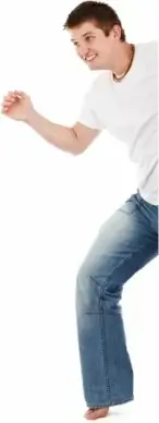 man walking out of nowhere