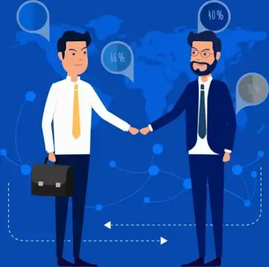 manager job background businessmen shaking hand icons