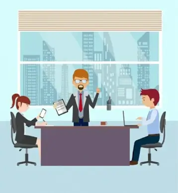 manager work background working people icon cartoon character