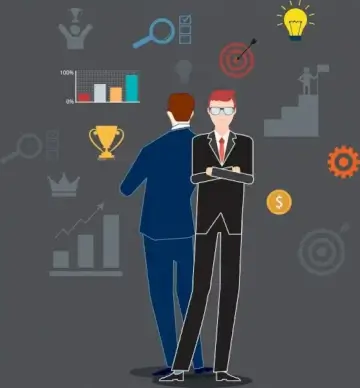 manager work concept background men business design elements