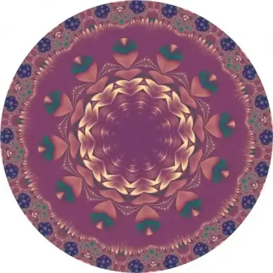 mandala fractal leaf