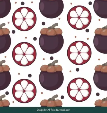 mangosteen pattern template flat repeating design