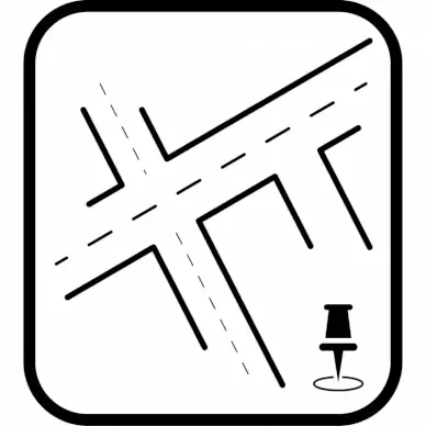 map navigation backdrop black white flat outline