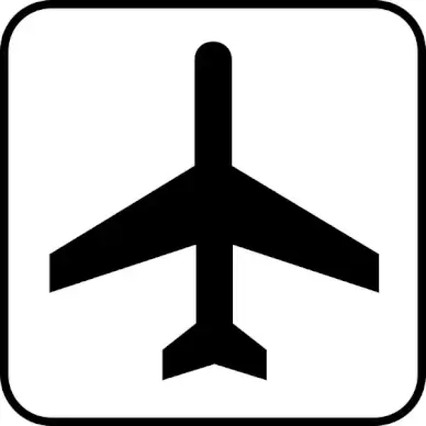 Map Symbol Plane clip art