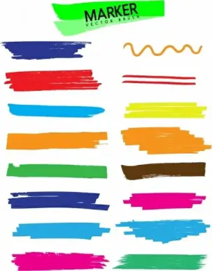 marker paints backdrop colorful flat ornament