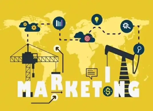 marketing infographic industry cycle design texts icons