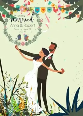 marriage banner groom bride icons classical decor