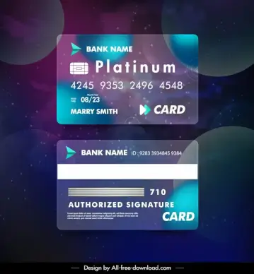 master card design template modern universal design 