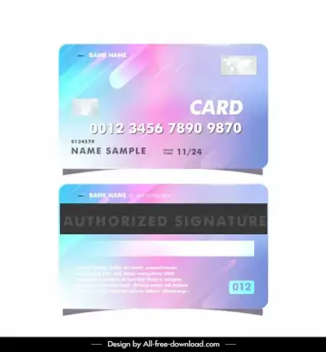 master card template elegant bright light effect